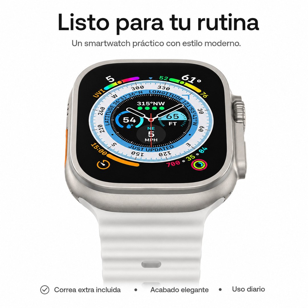Smartwatch Ultra 2 Gris + 1 Correa GRATIS - imagen descriptiva 3