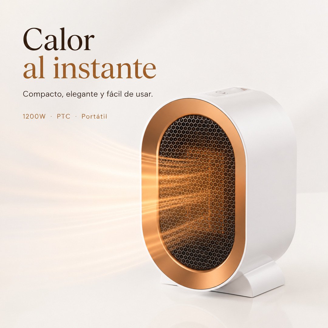 Calefactor de Cerámica PTC de (1200w) - imagen descriptiva 1