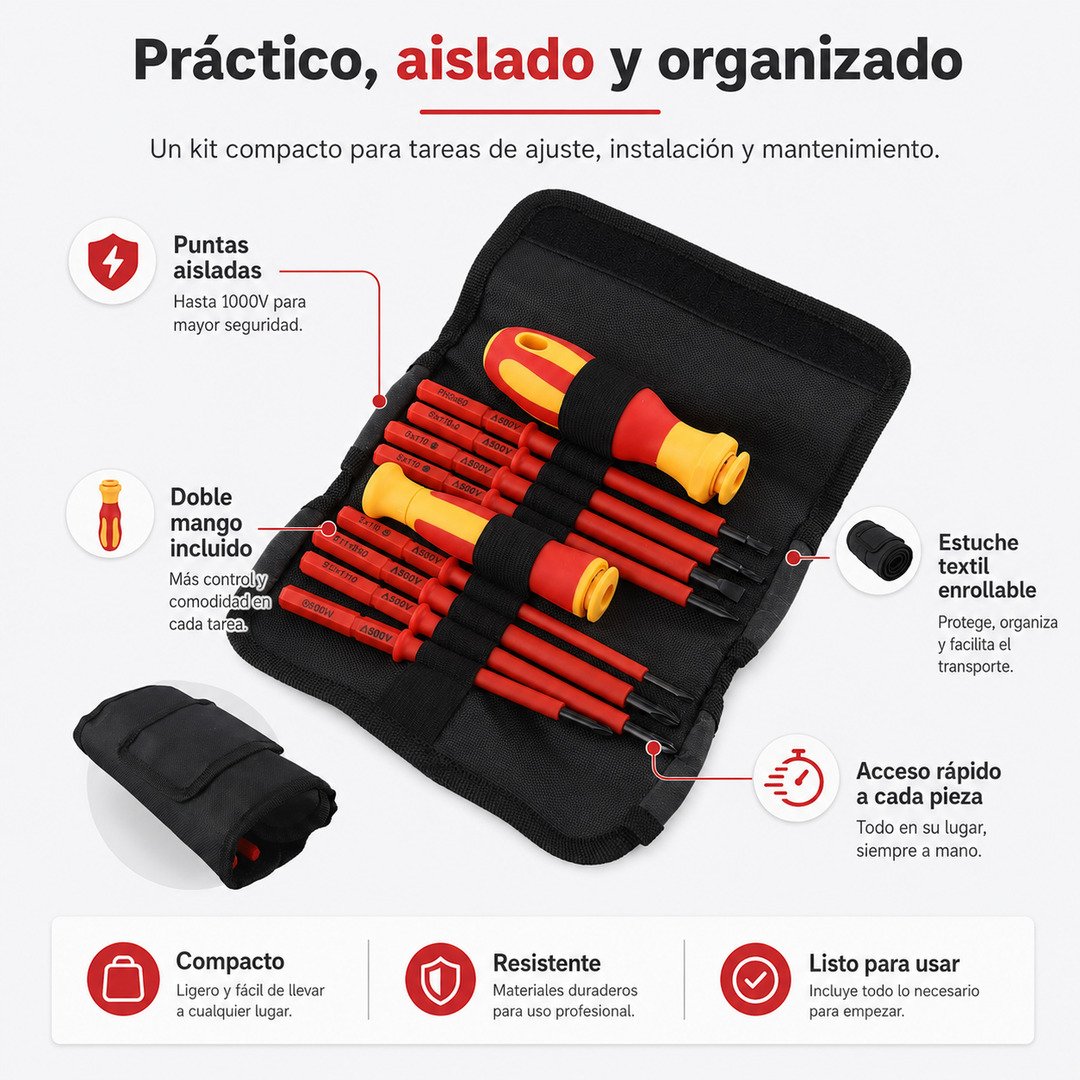 Destornilladores Aislados de (10en1) - imagen descriptiva 3