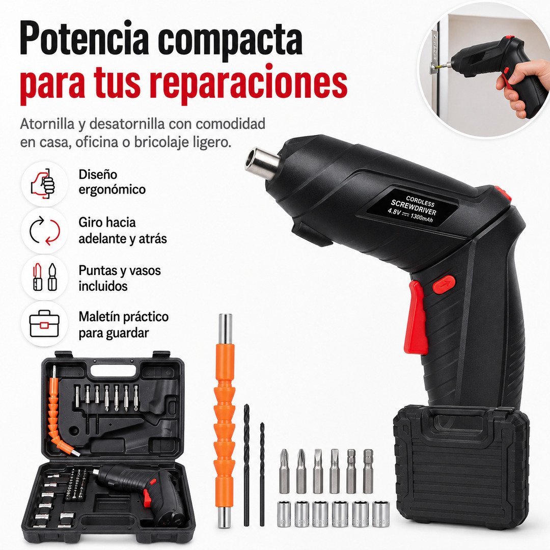 Kit Destornillador Electrico - imagen descriptiva 1