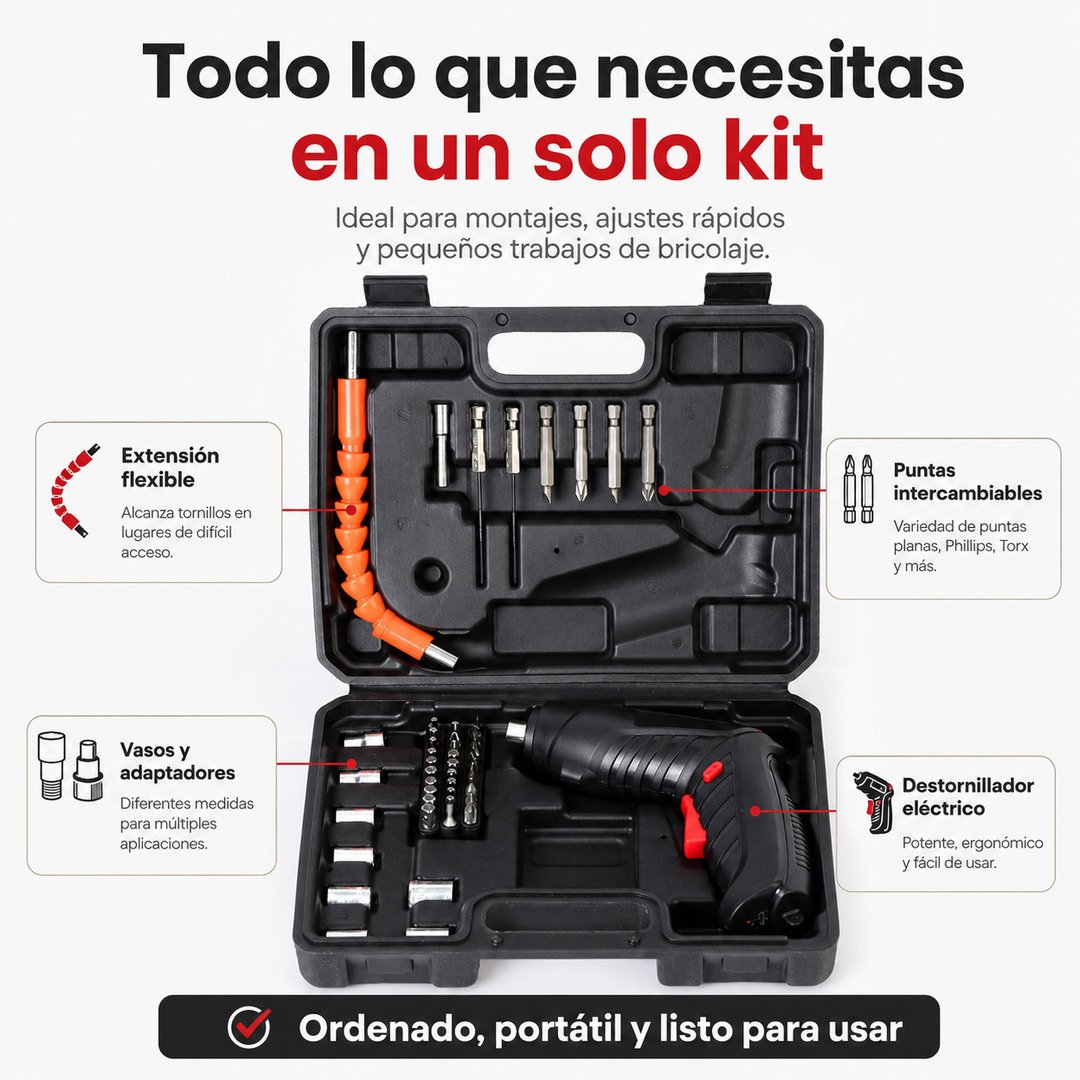 Kit Destornillador Electrico - imagen descriptiva 2
